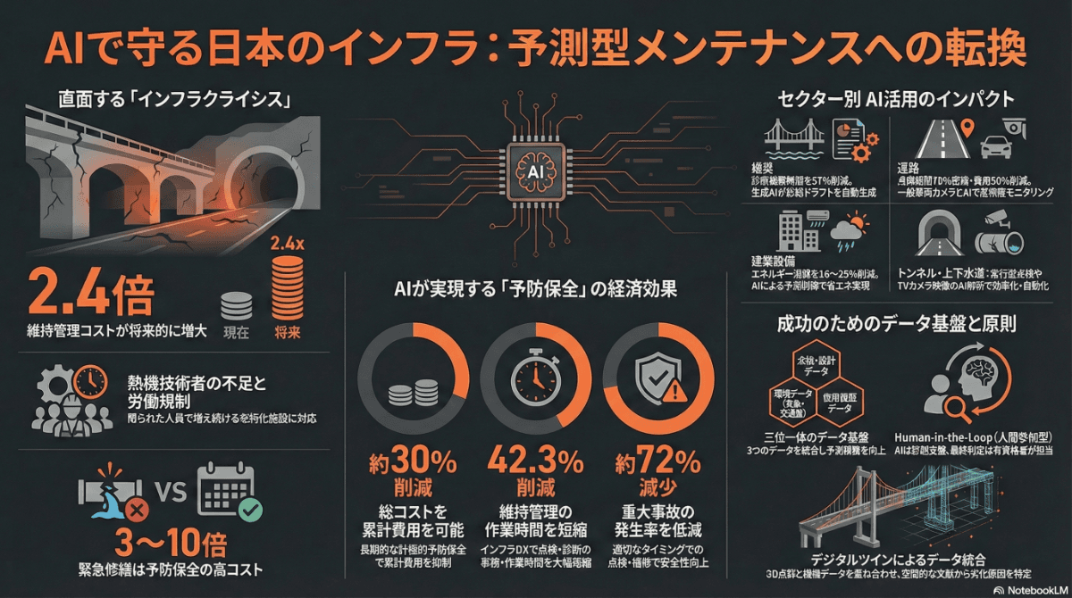 インフラ老朽化にAIはどう立ち向かうか｜予測型メンテナンスの最前線