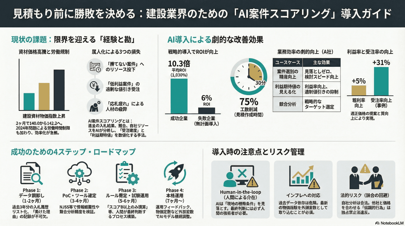 見積もりを出す前に勝敗がわかる時代｜AI案件スコアリングの導入と活用法
