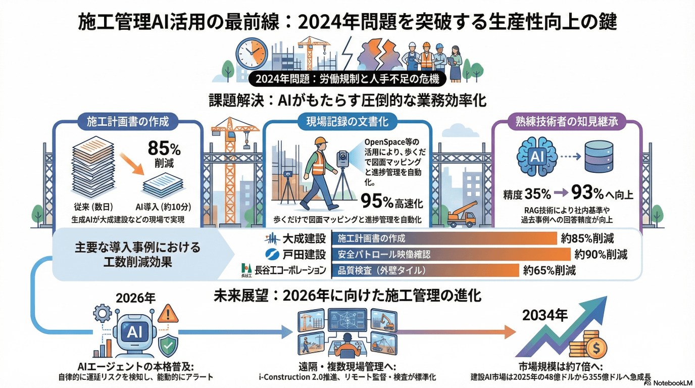 施工管理におけるAI・生成AI活用の最前線と導入実績｜2025-2026年展望