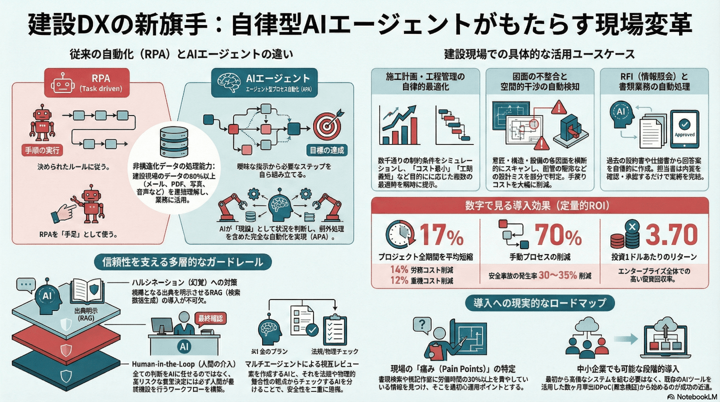 建設DXの本命、AIエージェント――海外先進事例が示す自律型ワークフローの衝撃と可能性