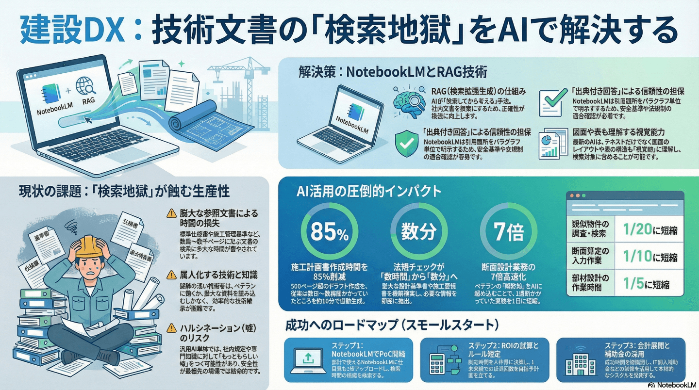 建設技術文書の「検索地獄」を終わらせる──NotebookLMで始める社内AI活用